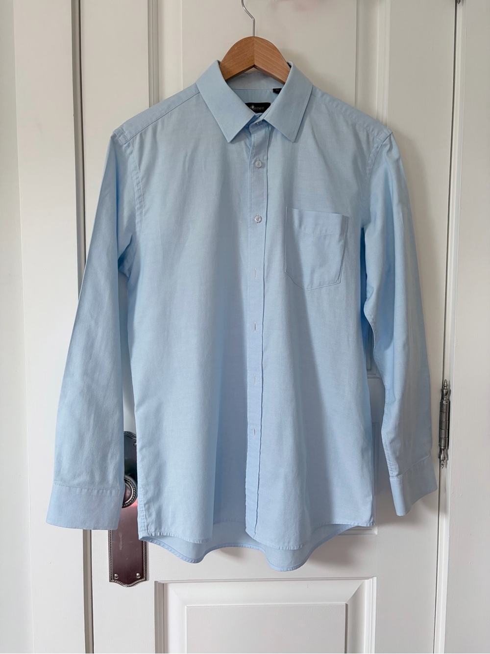 ‘Gentlemen’ Men’s Light Blue Oxford Button-Down Shirt Size 40 EUC